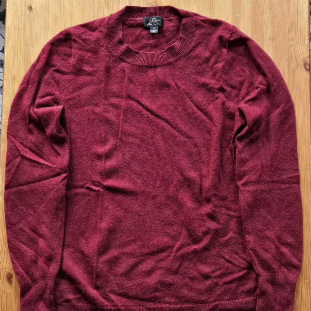 J. Crew Women's Burgundy Crewneck Sweater Size Small